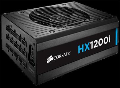 CORSAIR zdroj 1200W Professional Platinum modular HX1200i DIGITAL s aktivnim PFC (ventilátor 140 mm), ucinnost nad 92%, 80 plus p