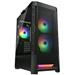 COUGAR Airface RGB Black | PC Case | Mid Tower / Mesh Front Panel / 2 x 140mm ARGB Fans / 1x 120mm ARGB Fan / TG Le