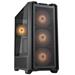 COUGAR MX600 Black | PC Case | Mid Tower / Mesh Front Panel / 3 x 140mm + 1 x 120mm Fans / Transparent Left Panel