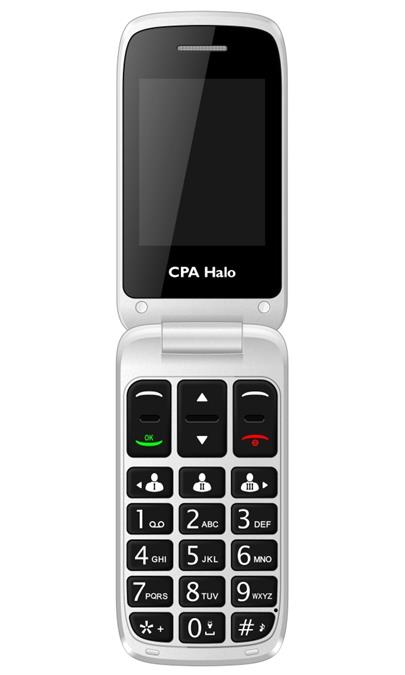 CPA mobilní telefon HALO 15 2,4" barevný/ véčko/FM rádio - černý