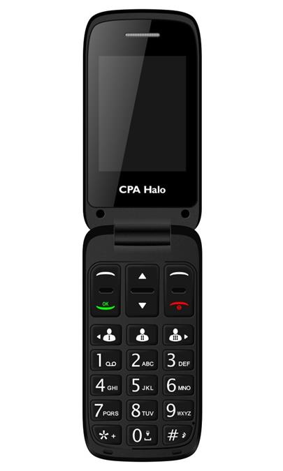 CPA mobilní telefon HALO 15 2,4" barevný/ véčko/FM rádio - červený