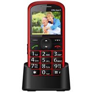 CPA mobilní telefon pro seniory HALO 11/ 2,4" barevný display/ SOS tlačítko/ vestavěná svítilna/ FM rádio/ červený