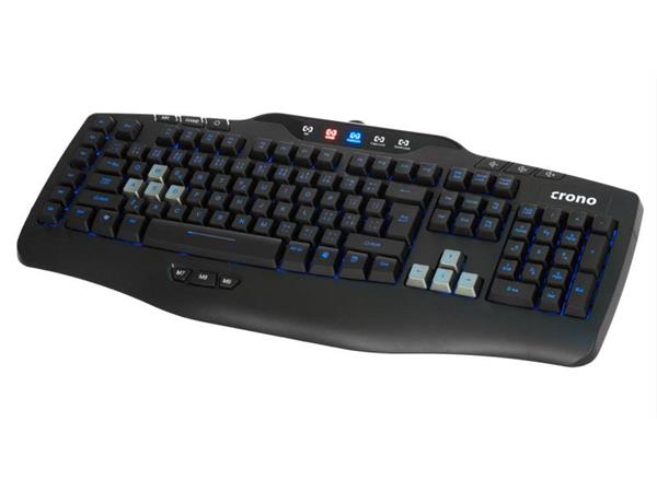 CRONO gaming klávesnice CK3000, podsvícená, CZ+SK, USB, Black