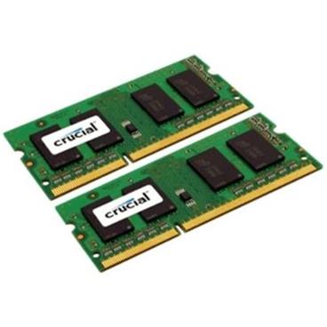 CRUCIAL 8GB=2x4GB DDR3 SO-DIMM 1600MHz PC3-12800 CL11 1.35V/1.50V Dual Voltage