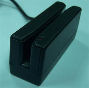 Čtečka Partner MR368B 90mm, snímač mag.karet 1,2,3 stopa, USB (HID), černá