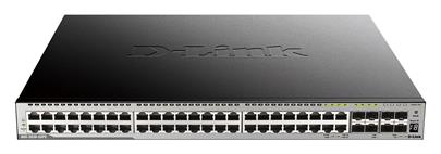 D-Link 44-port GE PoE 370W Layer 3 Stackable Managed Gigabit Switch including 4-port Combo 4-port Combo 1000BaseT/SFP