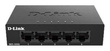 D-Link DGS-105GL/E "5-Port Gigabit Ethernet Metal Housing Unmanaged Light Switch without IGMP- 5-Port 10/100/1000 Mbps