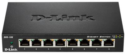 D-Link DGS-108/E 8-port 10/100/1000 Gigabit Metal Housing Desktop Switch