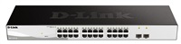 D-Link DGS-1210-26 26-port Gigabit Smart+ Switch, 24x GbE, 2x SFP, fanless
