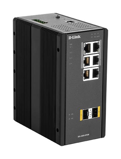 D-Link DIS-300G-8PSW Industrial Gigabit Managed PoE Switch with SFP slots