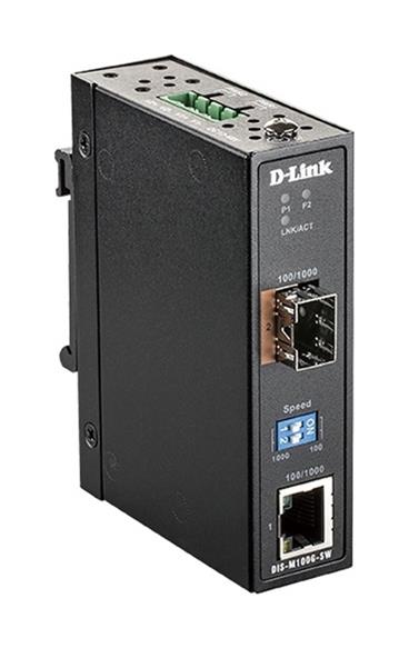 D-Link DIS-M100G-SW 10/100/1000 Mbps to SFP Industrial Media Converter
