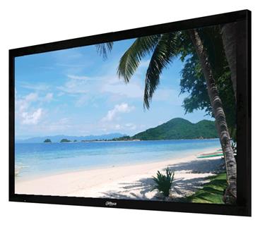 DAHUA 28" 4k průmyslový LCD panel, 1xDP/2xHDMI/1xVGA/1xCVBS, repro, VESA100, kovový kryt, provoz 24/7