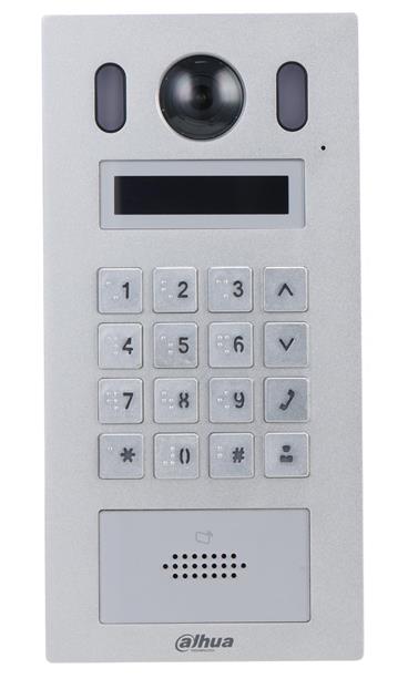 DAHUA Dveřní stanice IP/ klávesnice/ 2Mpix 140st/ RFID 13,56MHz/ LCD 2,3"/ PoE 802.3af/ IP55/ IK08