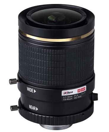 DAHUA Objektiv 1/1,7",Vari-focal, DC Drive,3,7-16mm, CS-mount, IR přizpůsobení, do 12Mpix/4K
