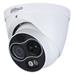 Dahua termální duální IP kamera/ termo 256x192 f=2mm(88st)/ vizuál 4Mpix 2mm(94st)/ IR30m/ dome/ detekce ohně