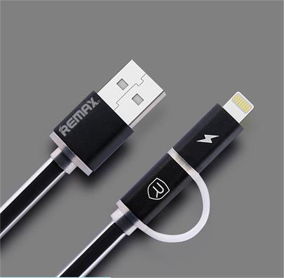Datový kabel AURORA ,Micro USB / lighting, černý