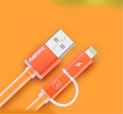 Datový kabel AURORA ,Micro USB / lighting,oranžová