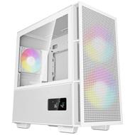 DEEPCOOL skříň CH360 Digital / mATX / 140mm +120 mm fan / USB 3.0 / USB-C /  mesh panel / prosklená bočnice / bílá