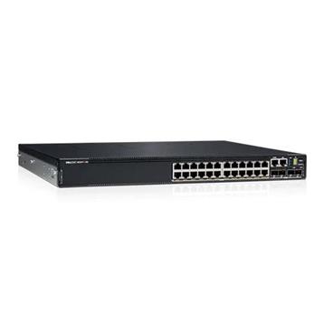 Dell EMC Networking N3224PX-ON/ 24 x 1/2.5/5/10GbE, 4 x 25G SFP28/ 2 x 100G QSFP28 PoE 90W 1xAC PSU IO/PS OS6