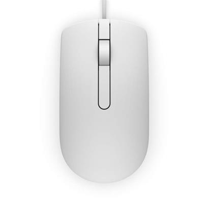 DELL MS116/ myš/ optická/ 2 tlačítka + rolovací/ USB/ bílá