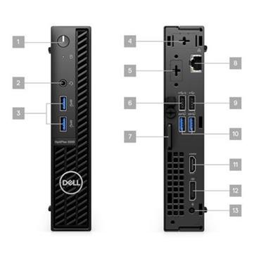 Dell OptiPlex 3000 MFF, TPM, i5-12500T, 16GB, 256GB SSD, 65W, WLAN, Kb, Mouse, W10Pro+W11Pro Licence, 3Y ProSpt