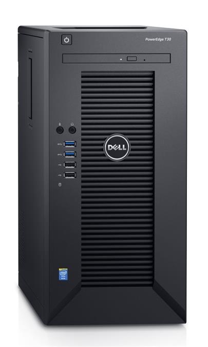 DELL PowerEdge T30/ Xeon Quad Core E3-1225 v5/ 16GB/ 2x 120GB SSD + 2x 2TB 7200 ot. R1+R1/ DVDRW/ 3YNBD on-site