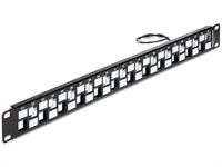 Delock 19'' Keystone Patch Panel 24 Port staggered