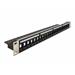 Delock 19” Keystone Patch Panel 24 Portů naklápěcích černý