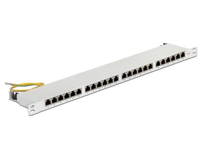 Delock 19” Patch Panel 24 Port Cat.6 0.5 U grey