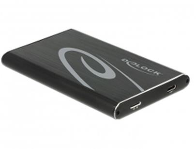 Delock 2.5” externí skříň pro SATA HDD s připojením na SuperSpeed USB 10 Gbps (USB 3.1 Gen 2)