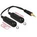 Delock Adapter Cable audio splitter stereo jack male 3.5 mm 3 pin > 2 x stereo jack female 3.5 mm 3 pin + Volume contro