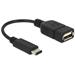 Delock Adapter cable USB Type-C™ 2.0 male > USB 2.0 type A female 15 cm black