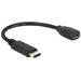 Delock Adapter cable USB Type-C™ 2.0 male > USB 2.0 type Micro-B female 15 cm black