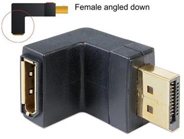 Delock Adapter Displayport 1.1 male > Displayport female angled left