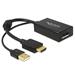 Delock adapter HDMI-A male > Displayport 1.2 female+USB power