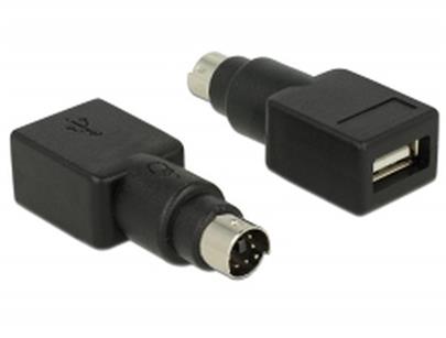 Delock Adaptér PS/2 samec > USB Typ-A samice