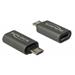 Delock Adaptér USB 2.0 Micro-B samec na USB Type-C™ 2.0 samice antracit