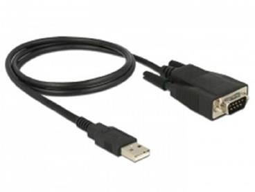Delock Adaptér USB 2.0 Typ-A samec > 1 x Serial RS-232 DB9 samec se šrouby a maticemi ESD ochrana
