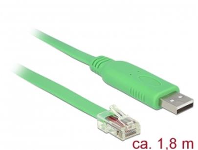 Delock Adaptér USB 2.0 Typ-A samec > 1 x Serial RS-232 RJ45 samec