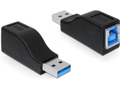 DeLock adaptér USB 3.0-B samice na USB 3.0 A samec