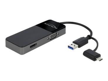 Delock Adaptér USB 3.0 na 4K HDMI + VGA