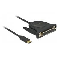 Delock Adaptér USB Type-C™ 2.0 samec > 1 x Paralelní DB25 samice