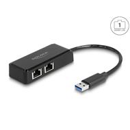 Delock Adaptér USB Typu-A sítě 2 x Gigabit LAN