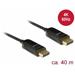 Delock Aktivní optický kabel DisplayPort 1.2 samec > DisplayPort samec 4K 60 Hz 40 m