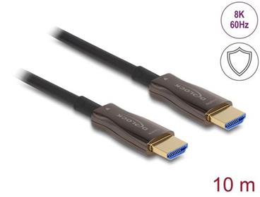 Delock Aktivní optický kabel HDMI s kovovým pancéřováním, 8K 60 Hz, 10 m