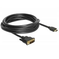 Delock Cable DVI 18+1 male > HDMI-A male 5 m black