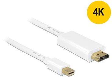 Delock Cable mini Displayport 1.2 male to High Speed HDMI A male 4K 1 m