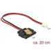 Delock Cable Power 2 pin female > 1 x SATA 15 pin receptacle (5 V) metal clip 20 cm