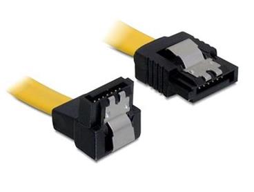 Delock cable SATA 30cm down/straight metal yellow