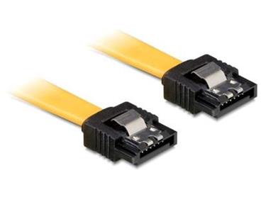Delock Cable SATA 6 Gb/s 30 cm straight/straight metal yellow